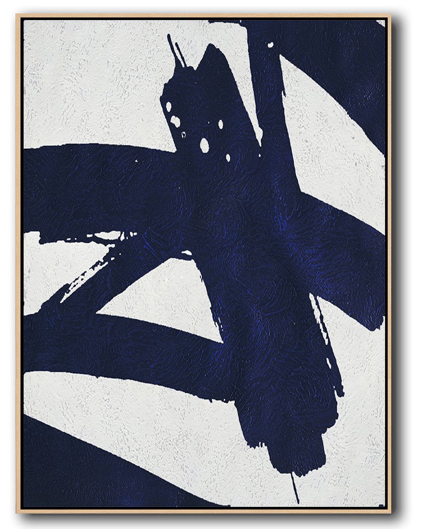 Navy Blue Minimalist Art #NV184B